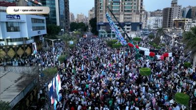 20250331114500096 ملايين المصريين يحتشدون لدعم القضية الفلسطينية عقب صلاة العيد.. صور
