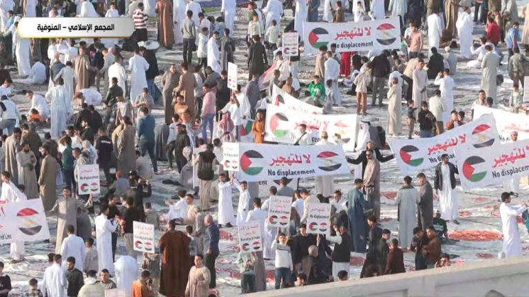 ملايين المصريين يحتشدون لدعم القضية الفلسطينية عقب صلاة العيد.. صور