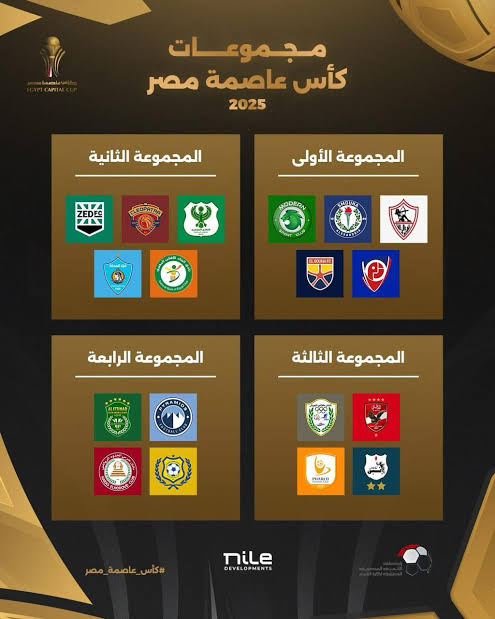 جدول ترتيب مجموعات كأس الرابطة المصرية 2025 ونظام التأهل إلى ربع نهائي البطولة