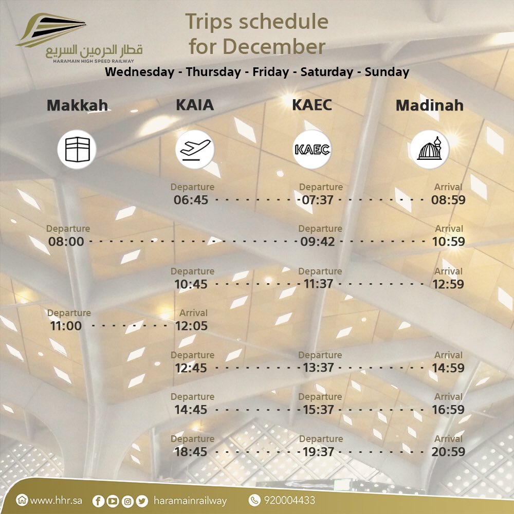 رحلات قطار الحرمين